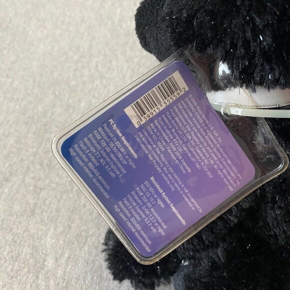 NWT Russ Berrie Shining Stars Sparkly Black Cat Green Eyes Sealed Code 8" 2006 - Picture 11 of 16